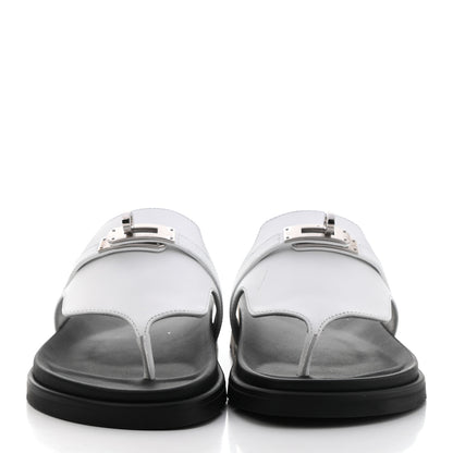 Hermes Calfskin Womens Empire Sandals 35 White 2 of 11