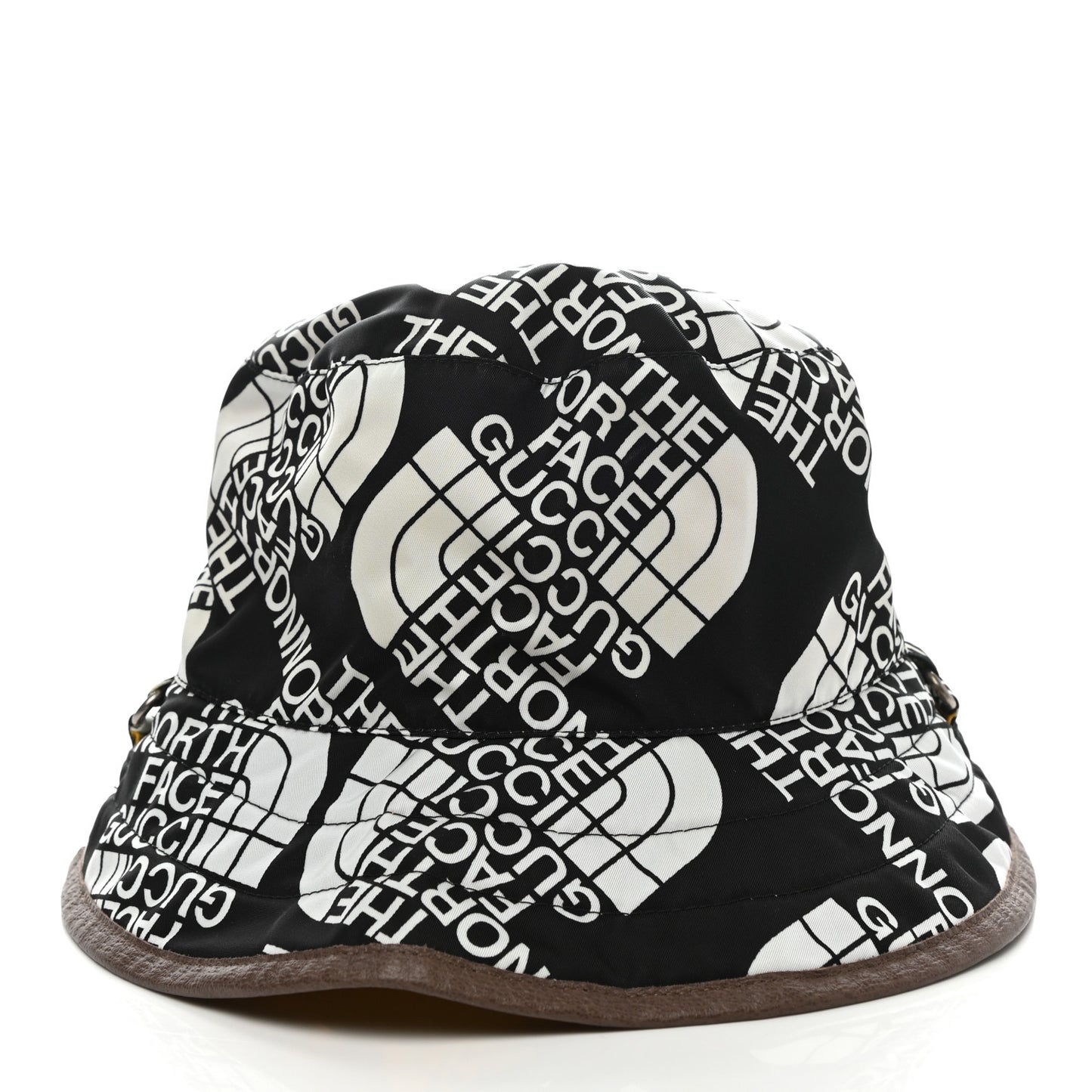 X THE NORTH FACE Nylon Reversible Self-Tie Bucket Hat M Black Yellow