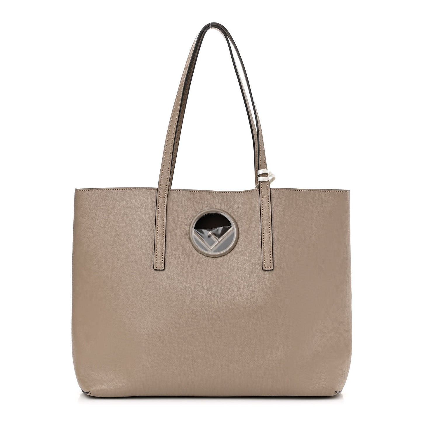 Vitello Vienna Enamel F is Fendi Shopping Tote Tortora Taupe