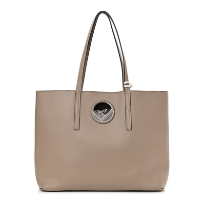 Fendi Vitello Vienna Enamel F is Fendi Shopping Tote Tortora Taupe 3 of 11