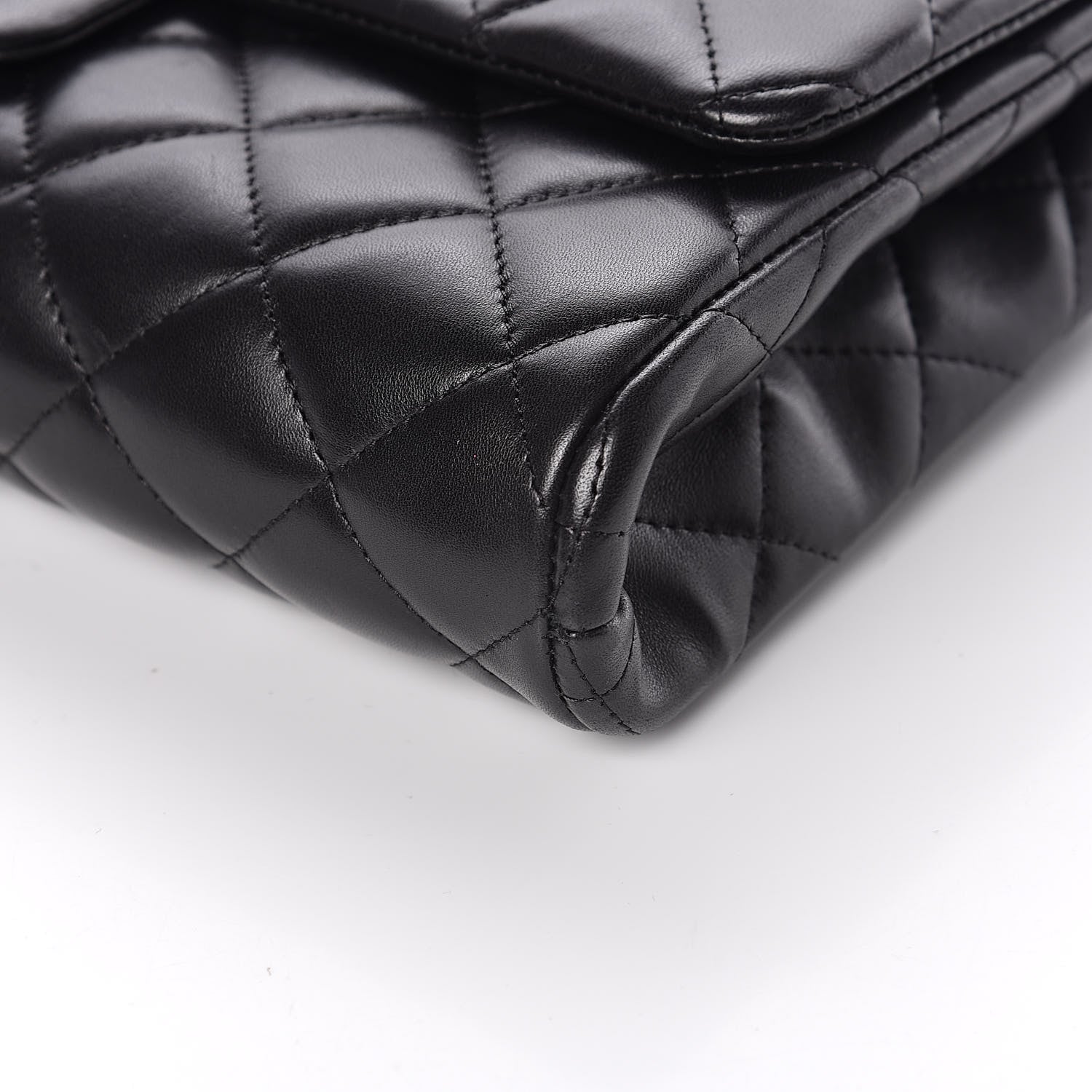 Chanel Lambskin Quilted Clutch With Chain Flap Black 11 of 13