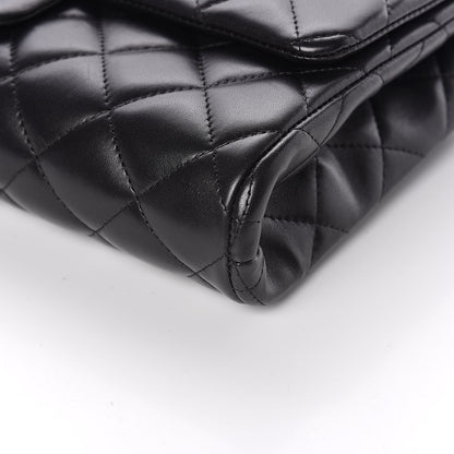 Chanel Lambskin Quilted Clutch With Chain Flap Black 11 of 13