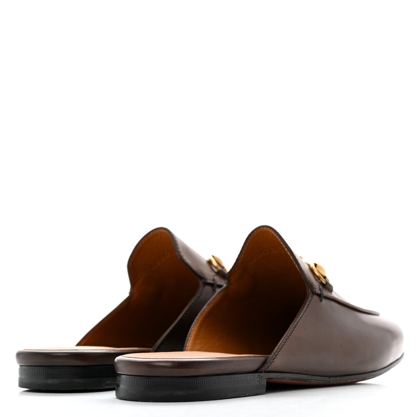 Calfskin Womens Princetown Slippers 38.5 Fondente Brown