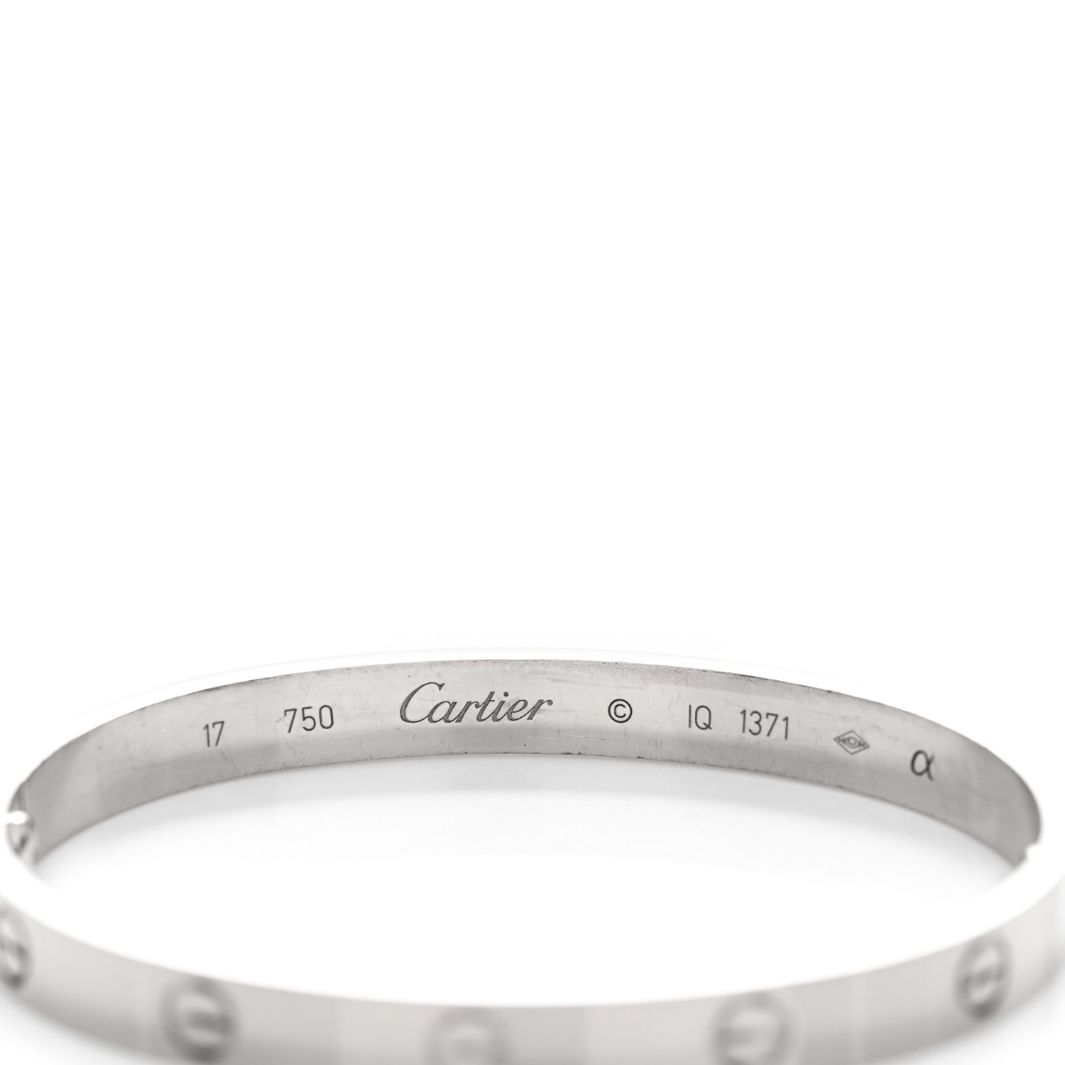 Cartier 18K White Gold LOVE Bracelet 17 3 of 5
