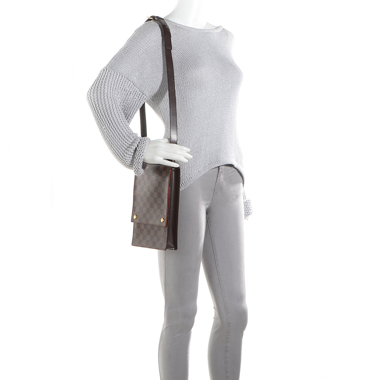 Damier Ebene Portobello Travel Shoulder Bag