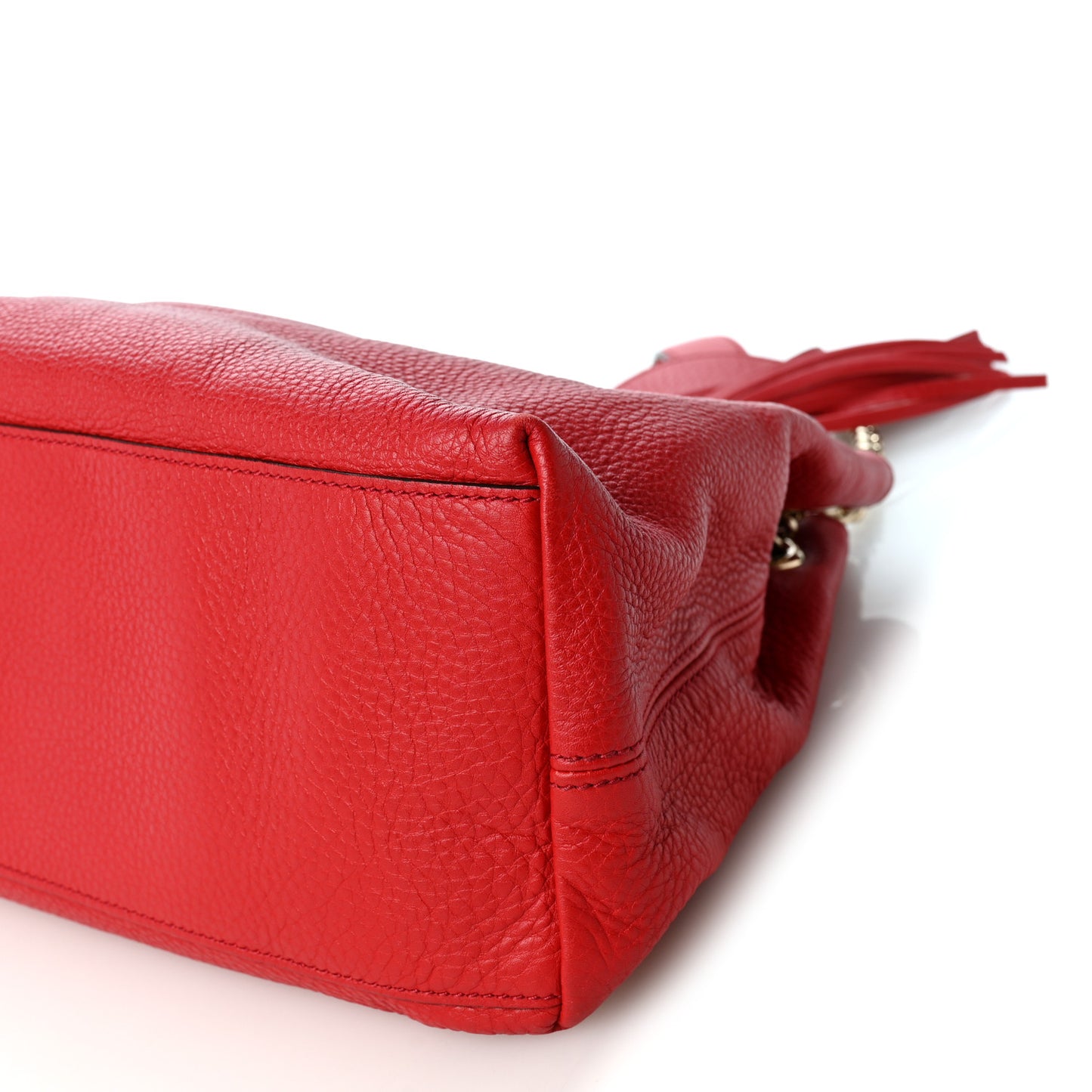 Cellarius Calfskin Medium Soho Chain Shoulder Bag Vibrant Red