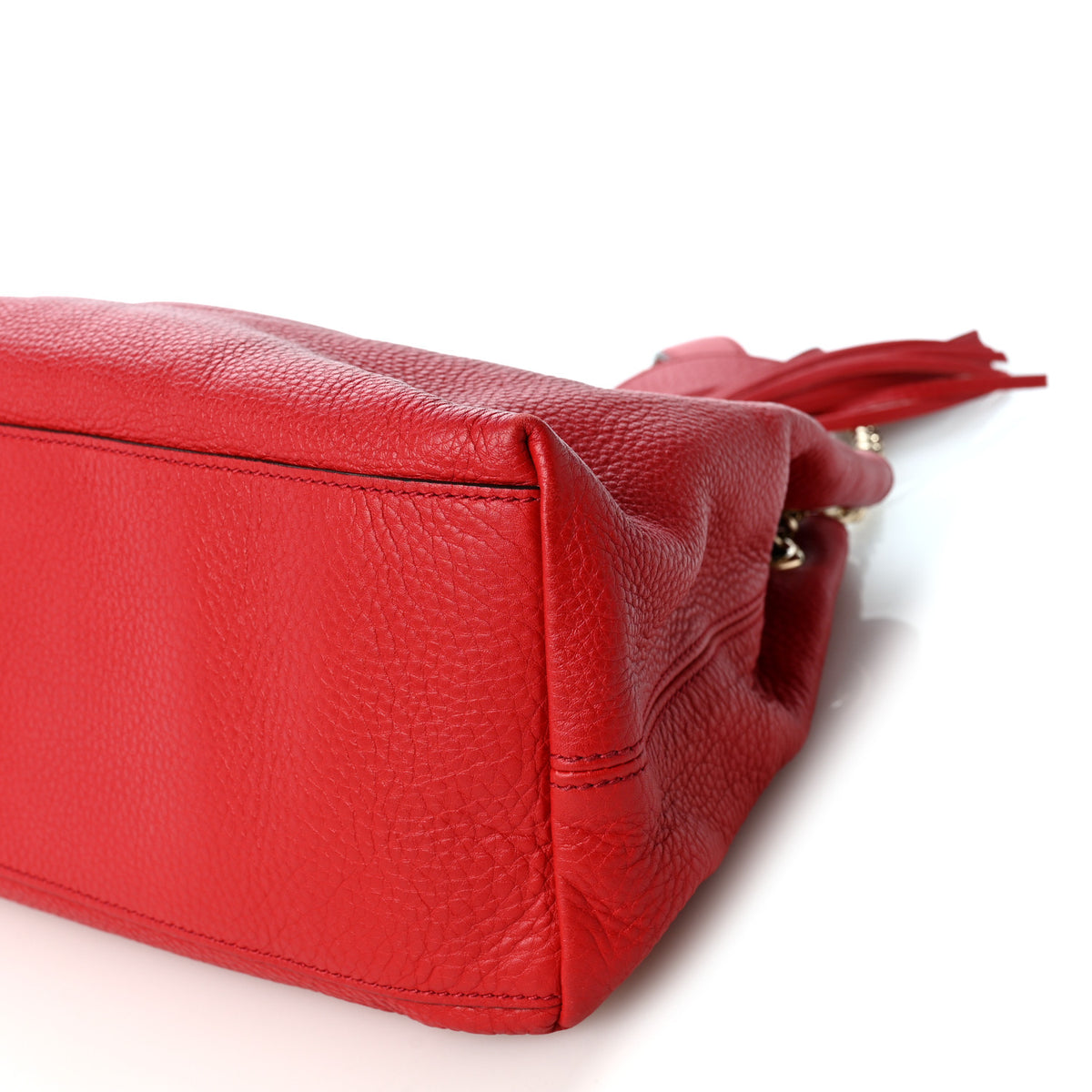 Gucci Cellarius Calfskin Medium Soho Chain Shoulder Bag Vibrant Red 10 of 10