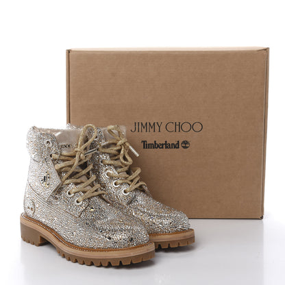 Jimmy Choo X TIMBERLAND Swarovski Crystal Ankle Boots 7 16 of 16