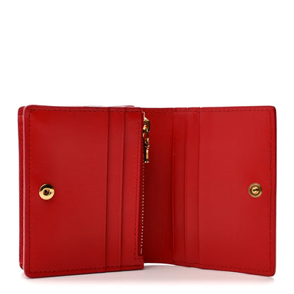Burberry Grained Calfskin Chain Card Case Red 5 of 12