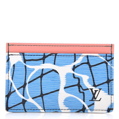 Louis Vuitton Epi Card Holder Aqua 1 of 8