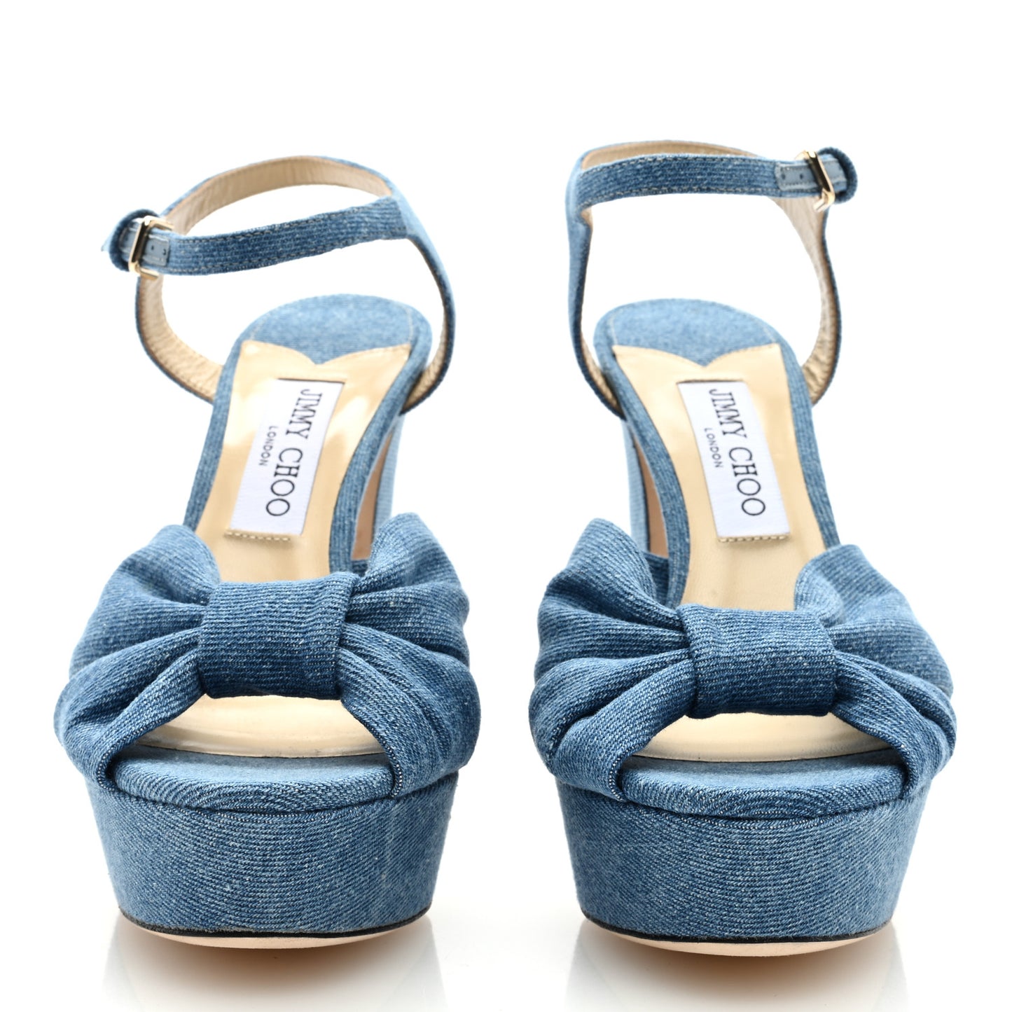 Denim Heloise Platform Sandals 39.5 Blue
