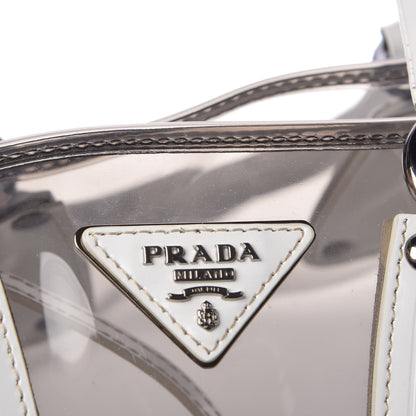 Prada Vinyl Calfskin Tote Transparent White 20 of 20