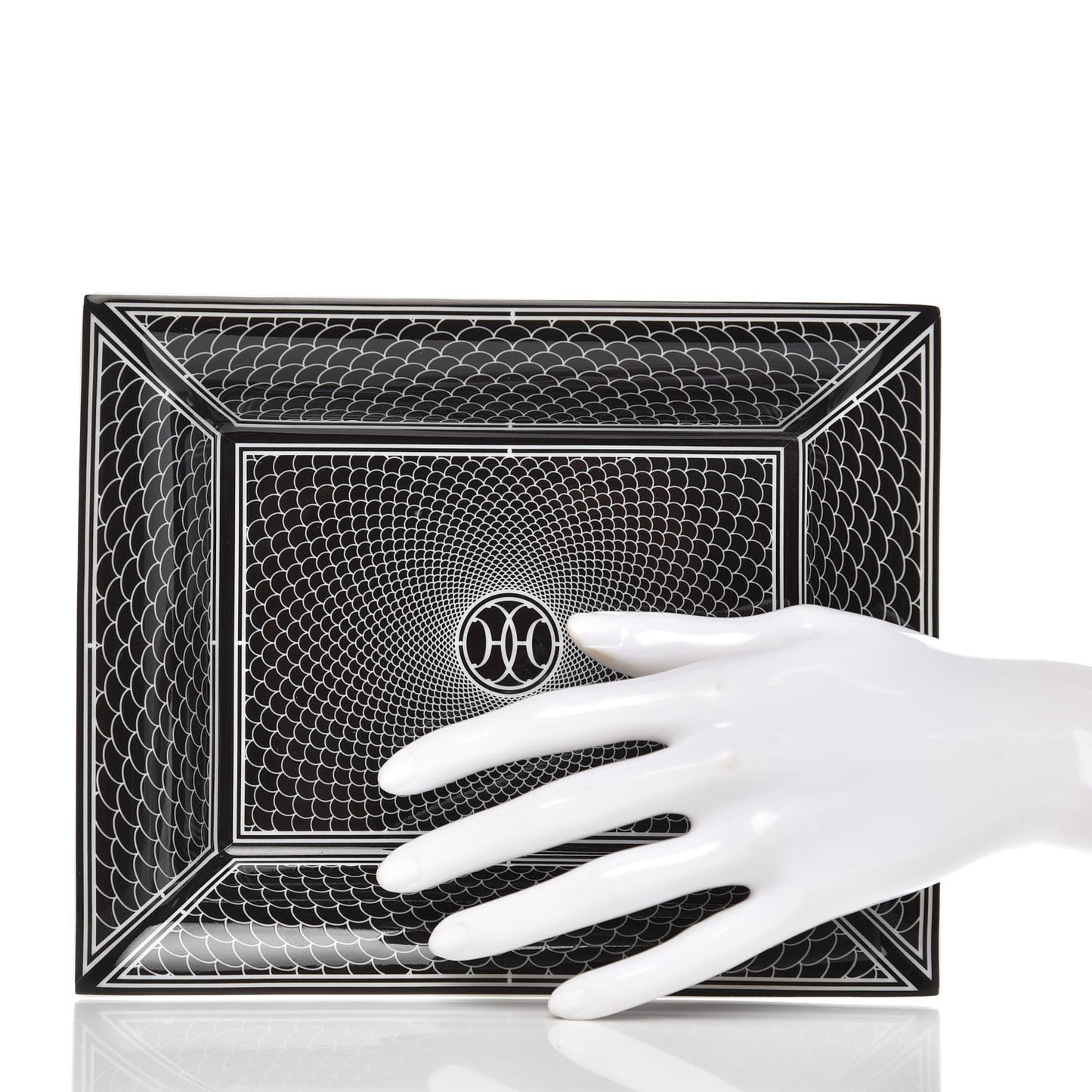 Porcelain H Deco Change Tray