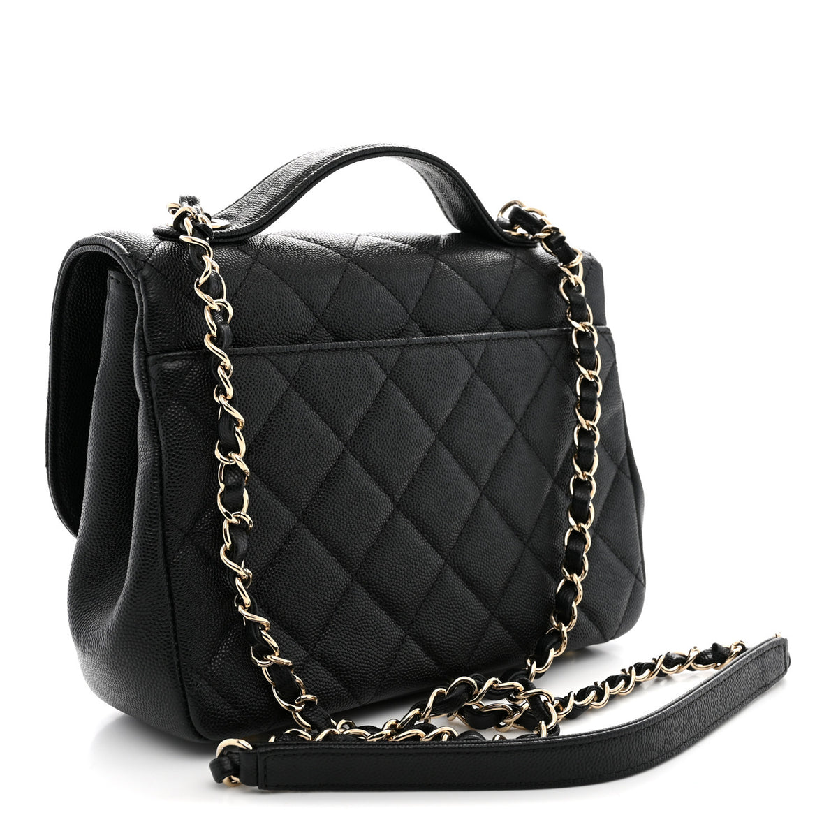 Caviar Quilted Medium Business Affinity Flap Black
