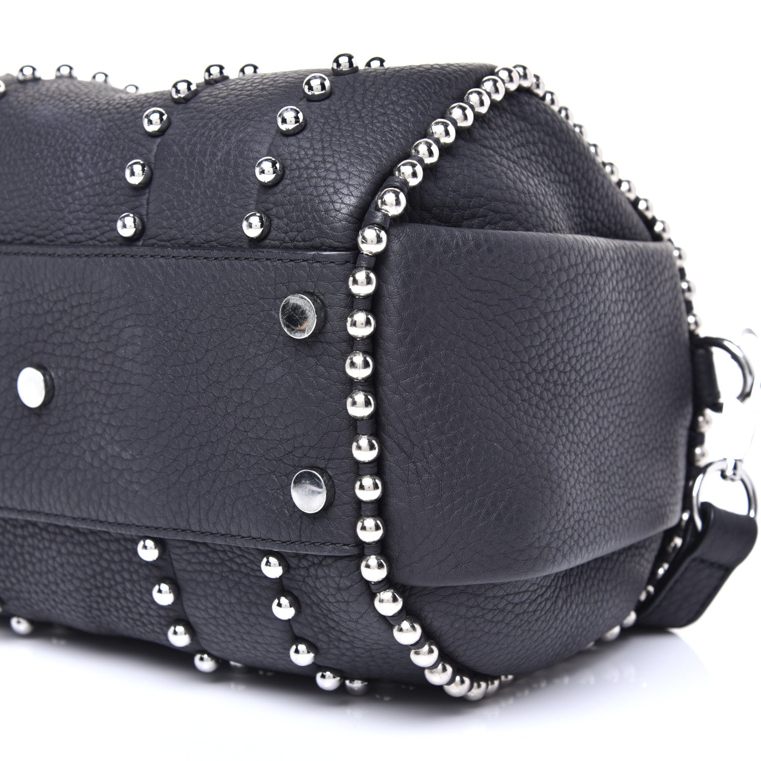 Alexander Wang Calfskin Studded Rockie Matte Black Rhodium Hardware 7 of 9