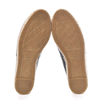 Chanel Lambskin CC Espadrilles 39 Black 5 of 9