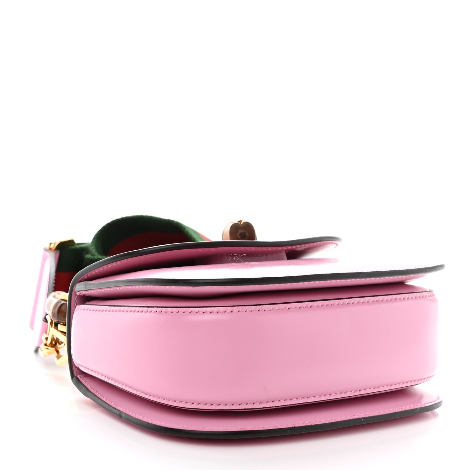 Gucci Boarded Dyana Lux Calfskin Web Mini Bamboo 1947 Top Handle Bag Nice Pink 4 of 20