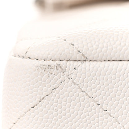 Chanel Caviar Quilted Jumbo Double Flap White 11 of 11