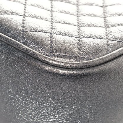 Gucci Laminated Nappa Web Trapuntata Small GG Shoulder Bag Argento 10 of 12