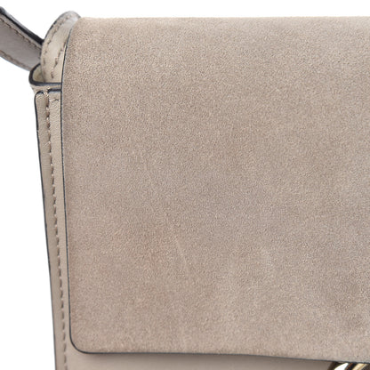 Chloe Suede Calfskin Small Faye Shoulder Bag Motty Grey 15 of 19