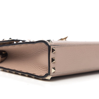 Valentino Garavani Pebbled Calfskin Medium Rockstud Flip Lock Crossbody Bag Poudre 6 of 9