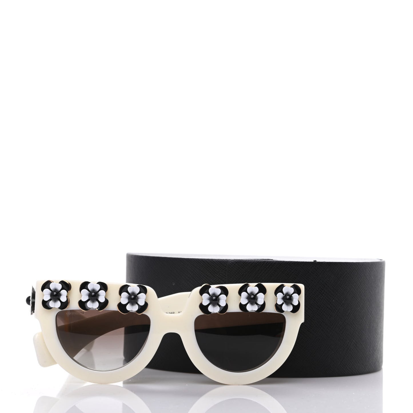Acetate Flower Poeme Sunglasses SPR26P White