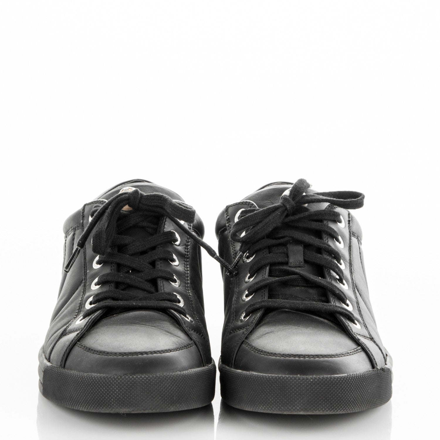 Chanel Calfskin Low Top CC Sneakers 39 Black 2 of 7