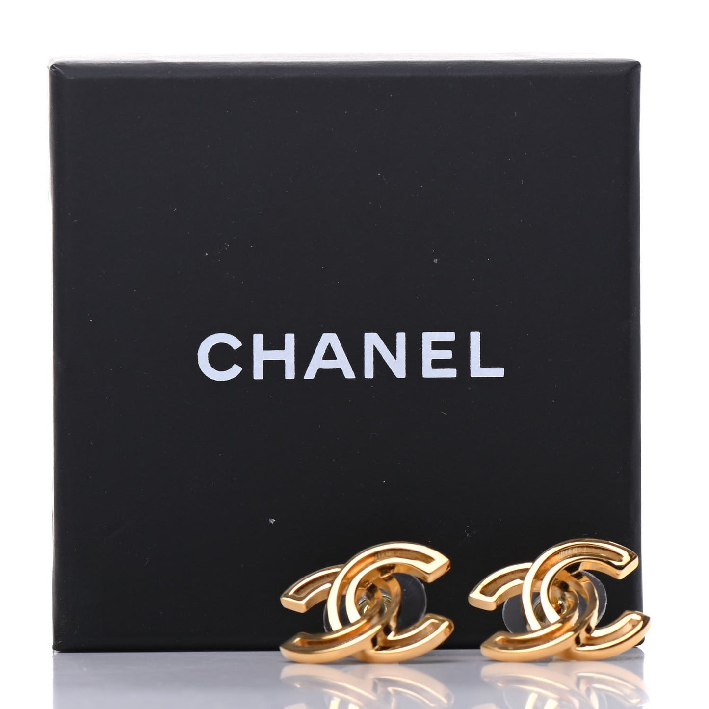 Metal Obazine CC Earrings Gold