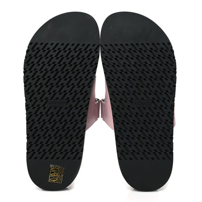 Hermes Calfskin Womens Chypre Sandals 38.5 Rose Cancan 5 of 9