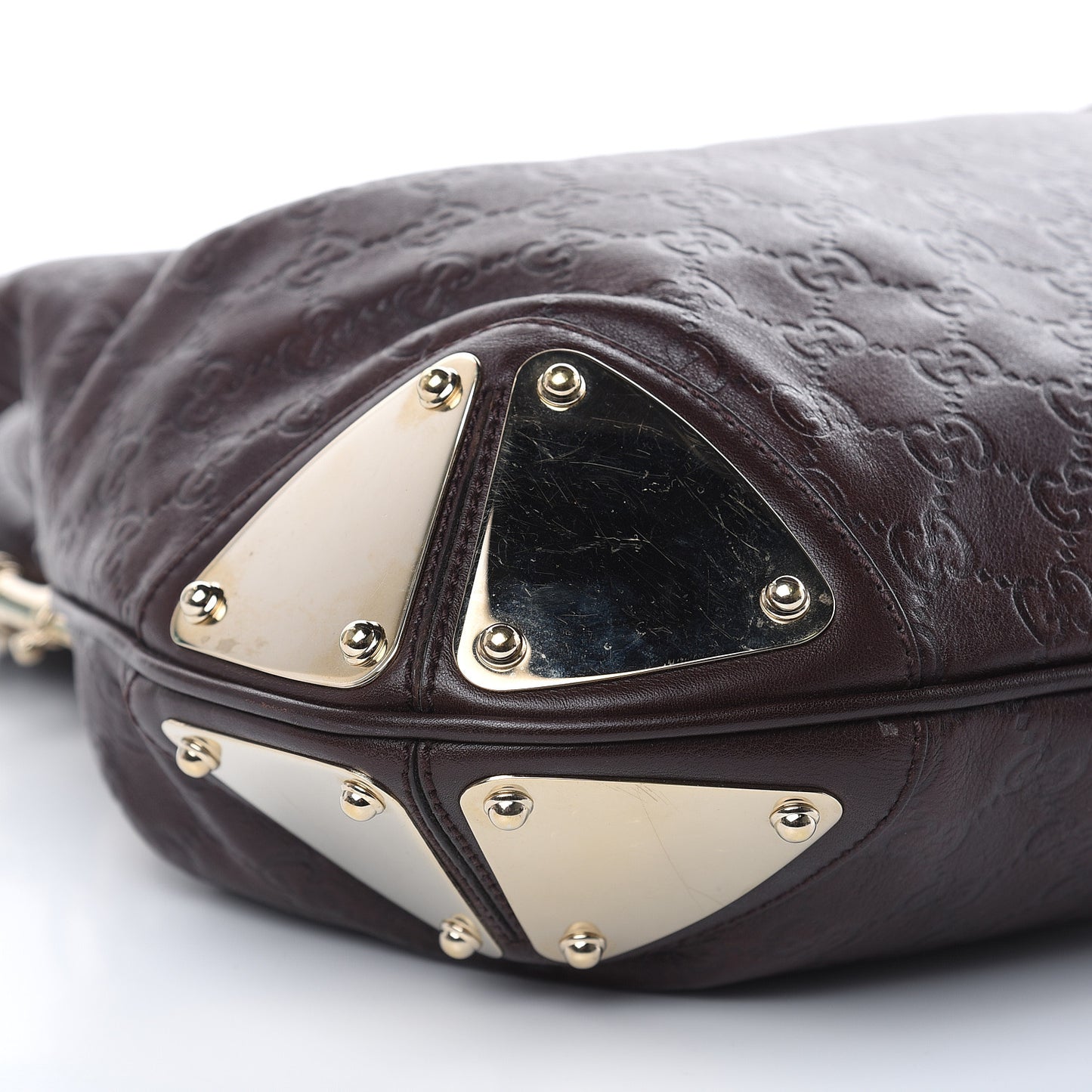 Guccissima Medium Indy Top Handle Hobo Dark Brown