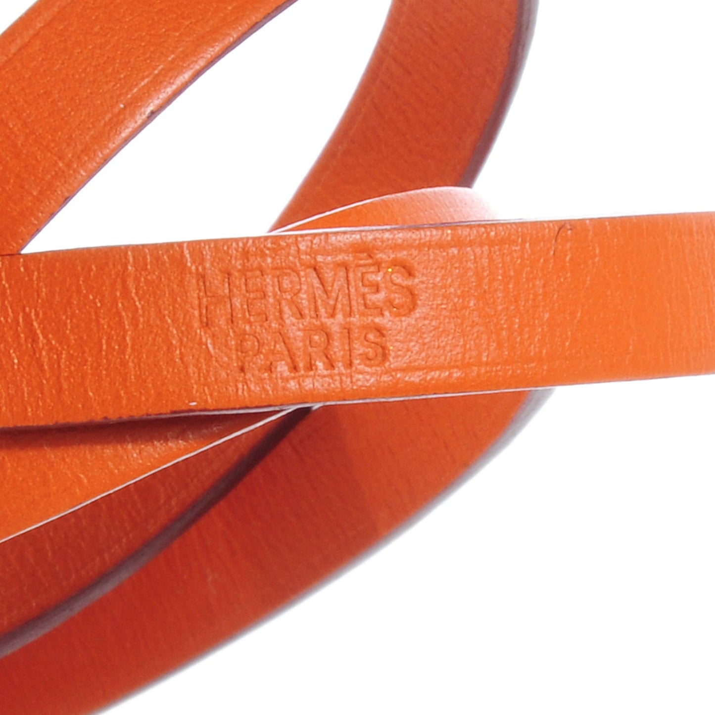 Chamonix Hapi 3 MM Triple Tour Wrap Bracelet Size Small Orange