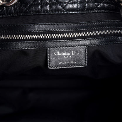 Christian Dior Lambskin Cannage Large Dior Soft Shopping Tote Black 6 of 7