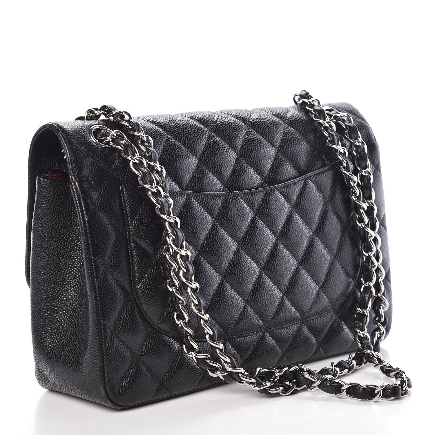 Chanel Caviar Quilted Jumbo Double Flap Black 3 of 14
