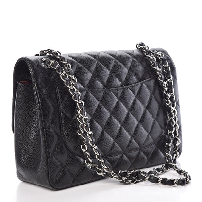 Chanel Caviar Quilted Jumbo Double Flap Black 3 of 14