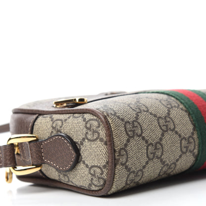 Gucci GG Supreme Monogram Web Mini Ophidia Shoulder Bag Brown 6 of 13