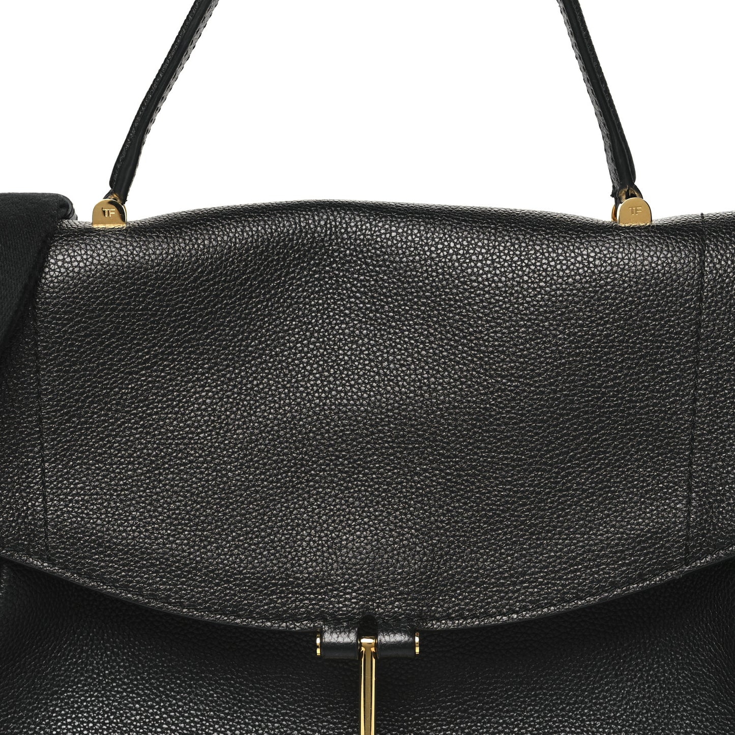 Calfskin Tara Top Handle Bag Black