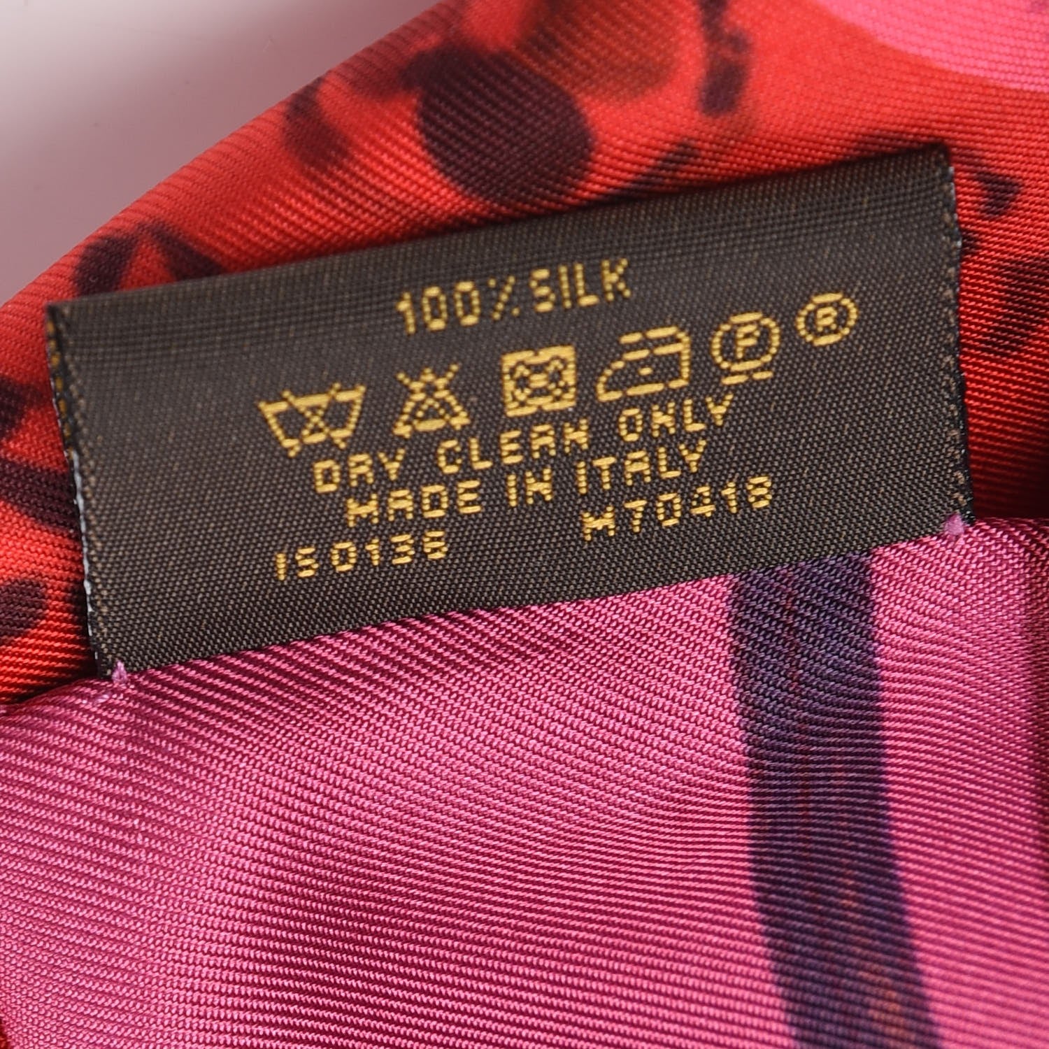 Louis Vuitton Silk Monogram Rainbow Giant Bandeau Coquelicot 4 of 4