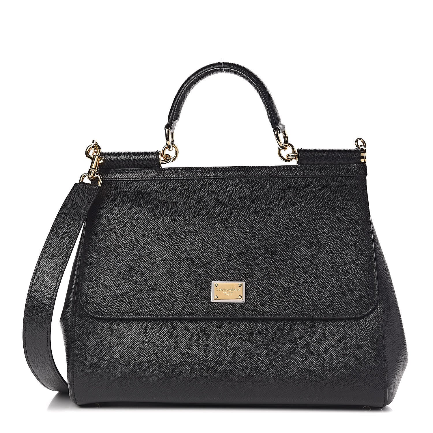 Dolce & Gabbana Dauphine Large Miss Sicily Satchel Black 1 of 19