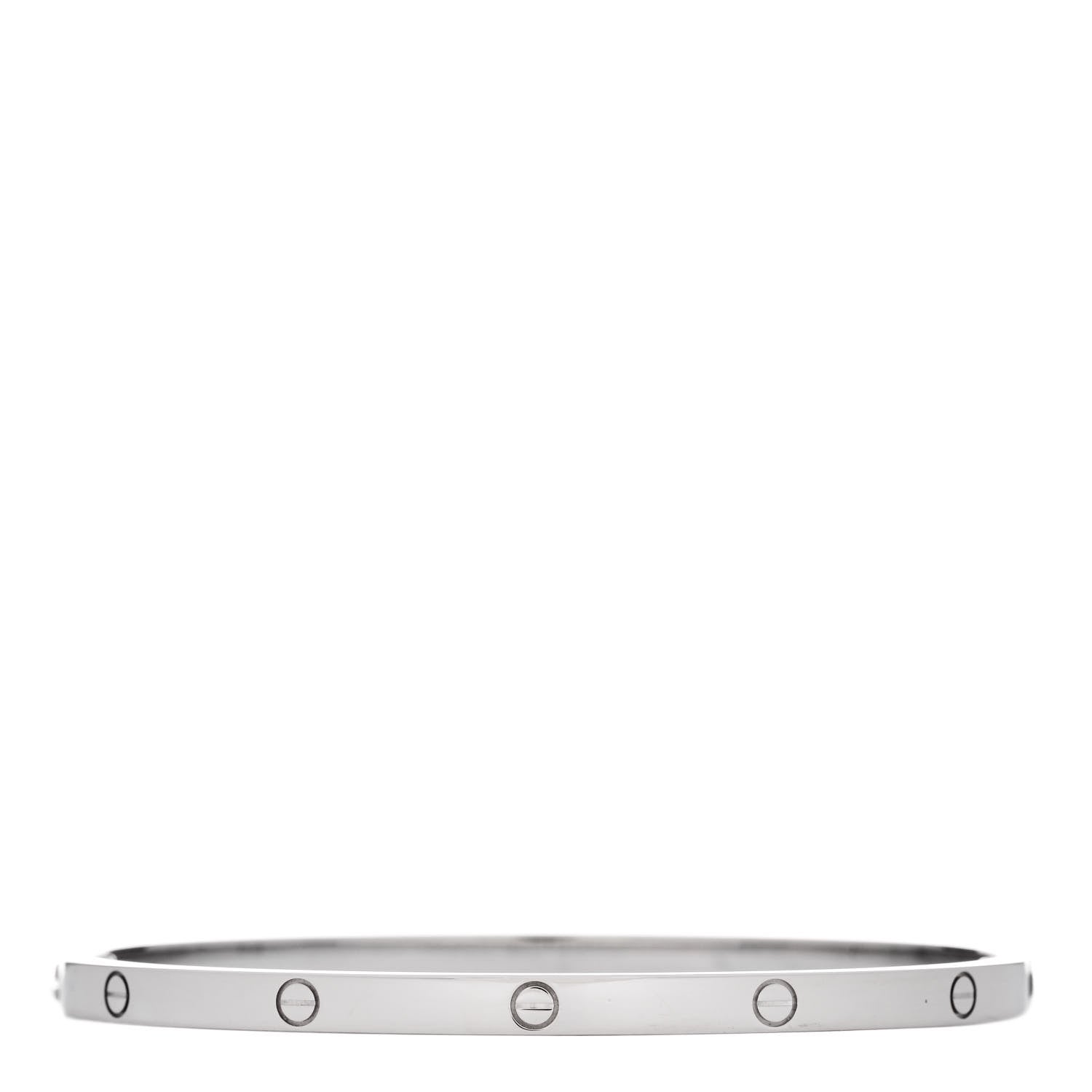 Cartier 18K White Gold Small LOVE Bracelet 17 2 of 8