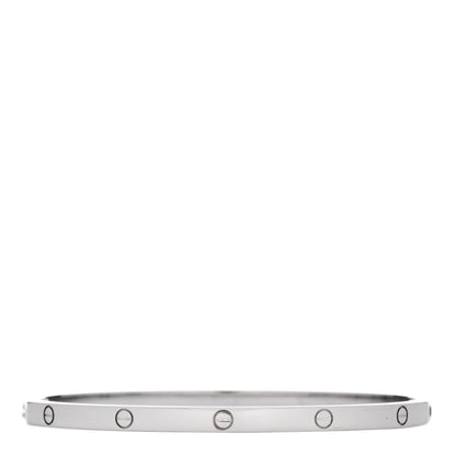 Cartier 18K White Gold Small LOVE Bracelet 17 2 of 8