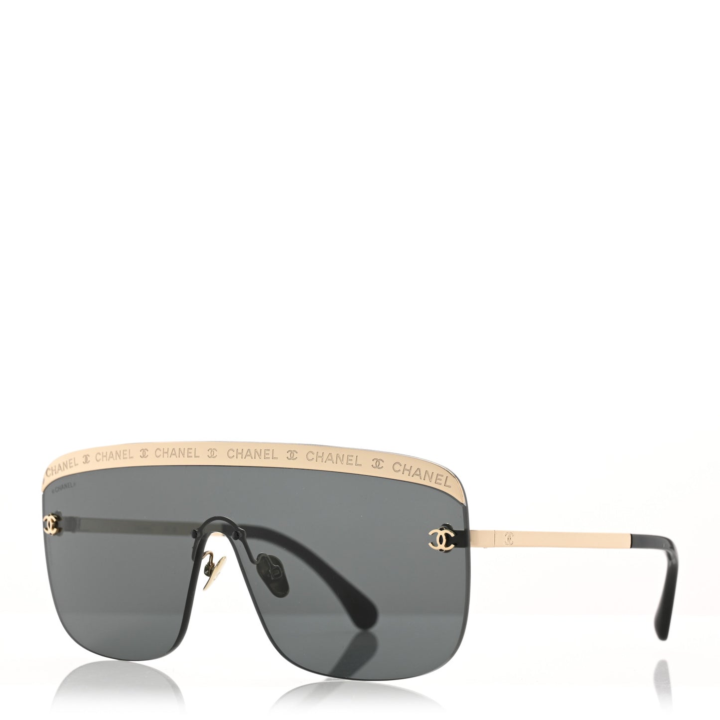 Metal Shield Sunglasses 71507 Gold