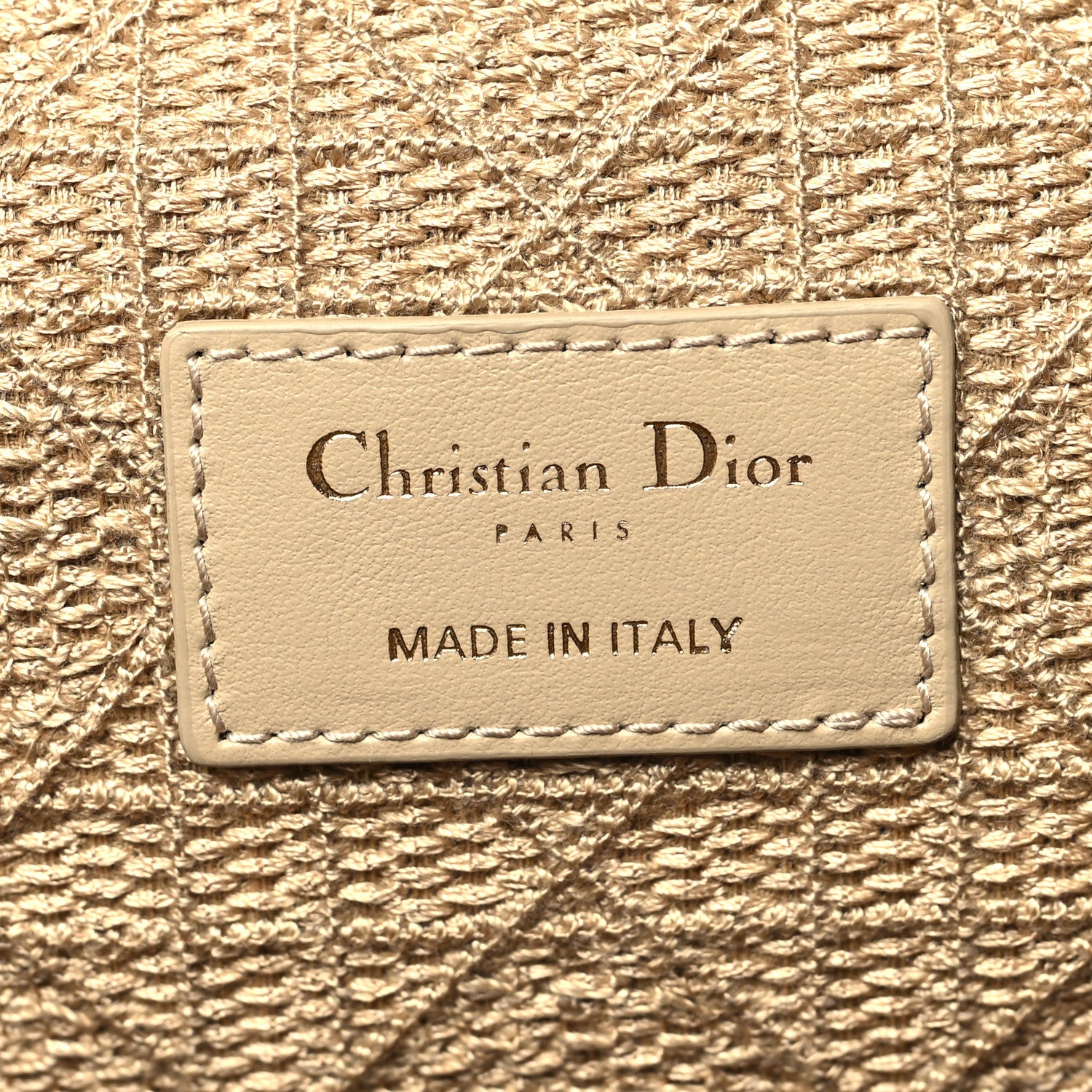 Christian Dior Raffia Calfskin Medium Caro Bag Beige 6 of 9