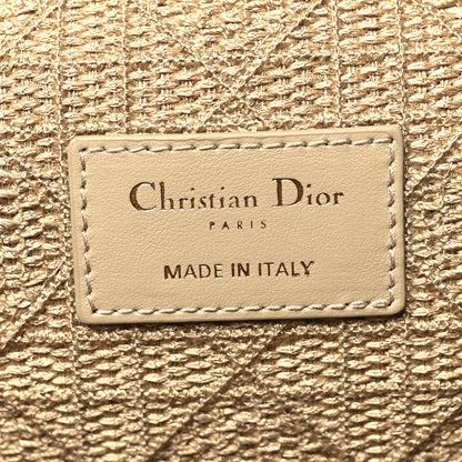 Christian Dior Raffia Calfskin Medium Caro Bag Beige 6 of 9