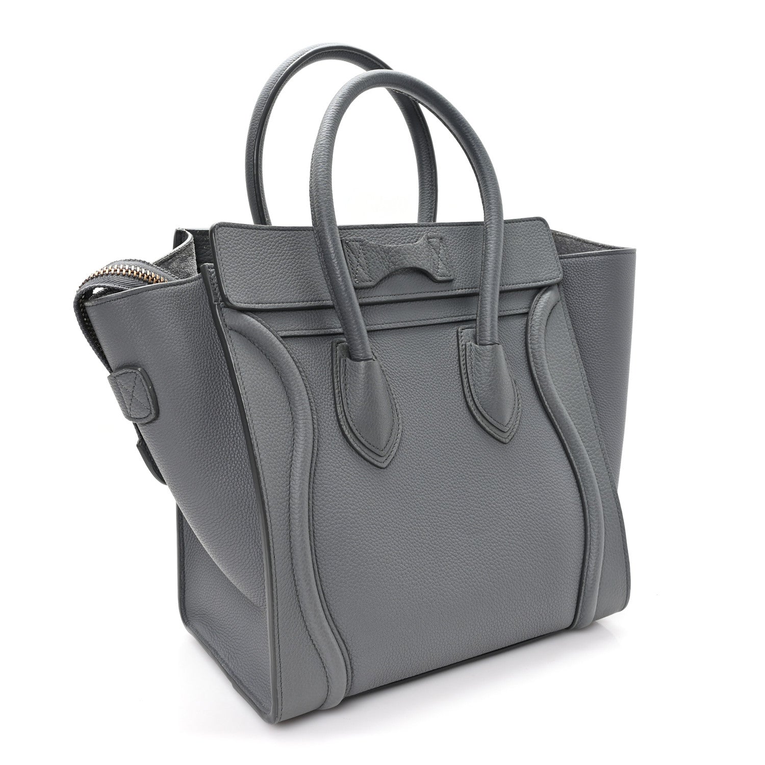 Celine Baby Drummed Calfskin Micro Luggage Kohl 3 of 11