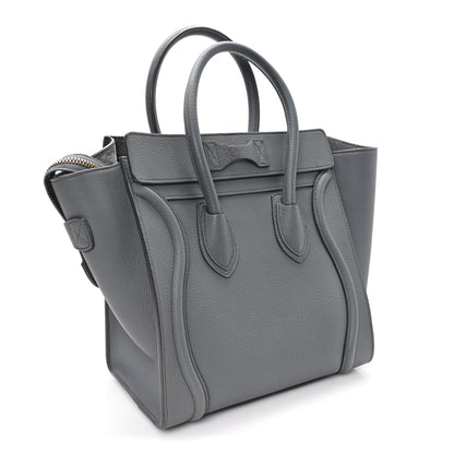 Celine Baby Drummed Calfskin Micro Luggage Kohl 3 of 11