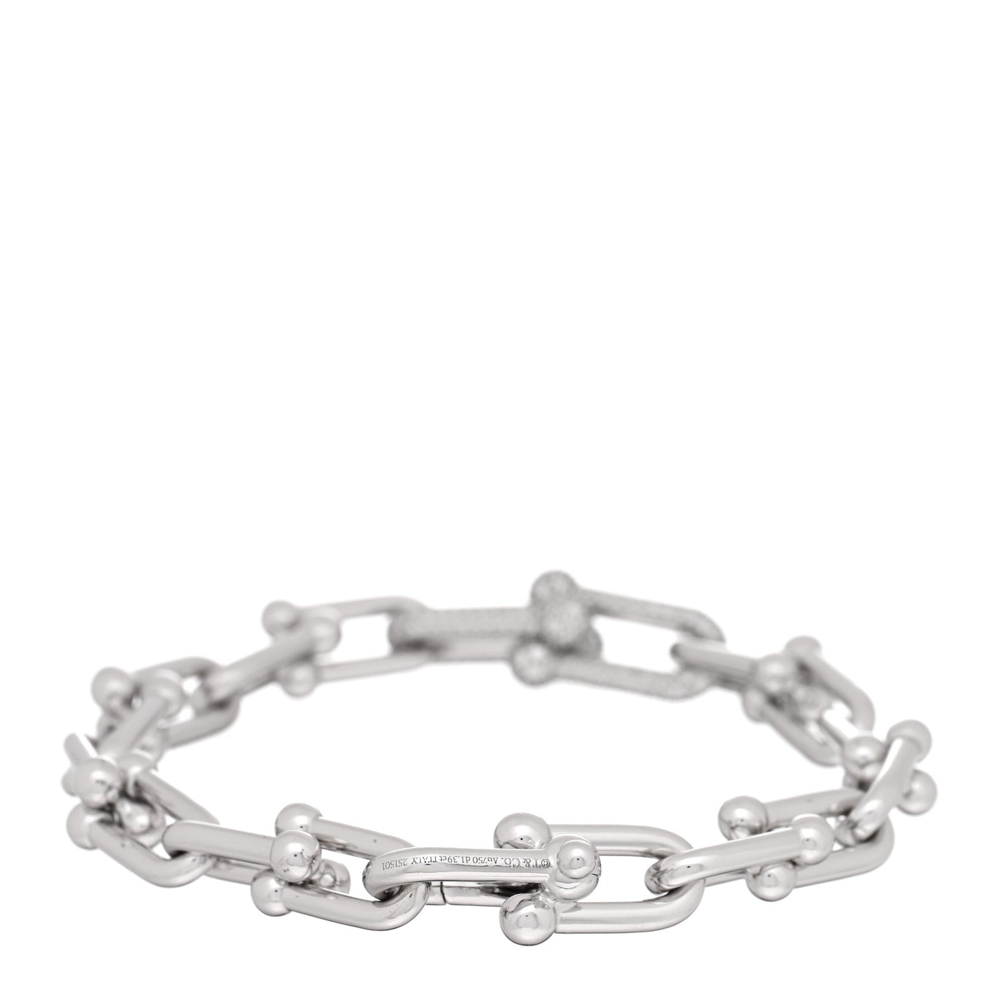 18K White Gold Diamond Medium HardWear Link Bracelet