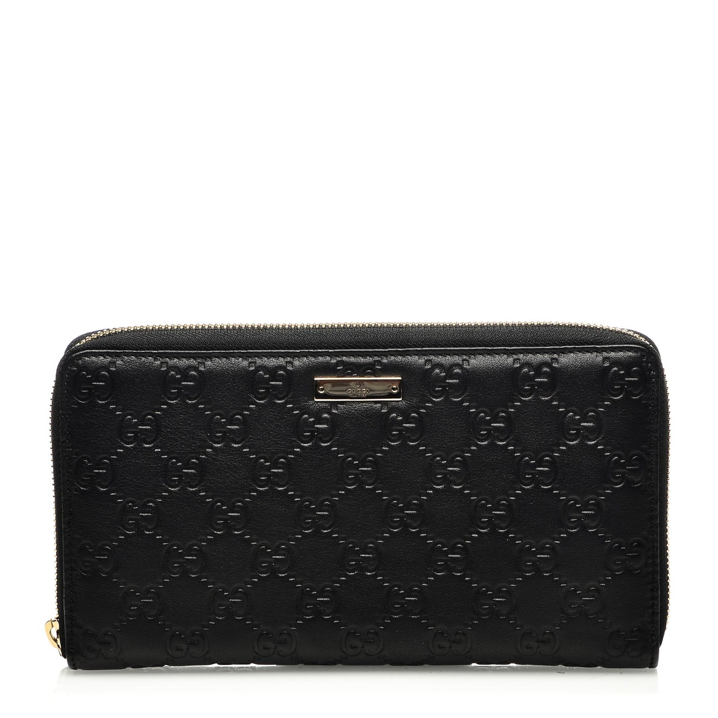 Guccissima Zip Around Travel Wallet Black