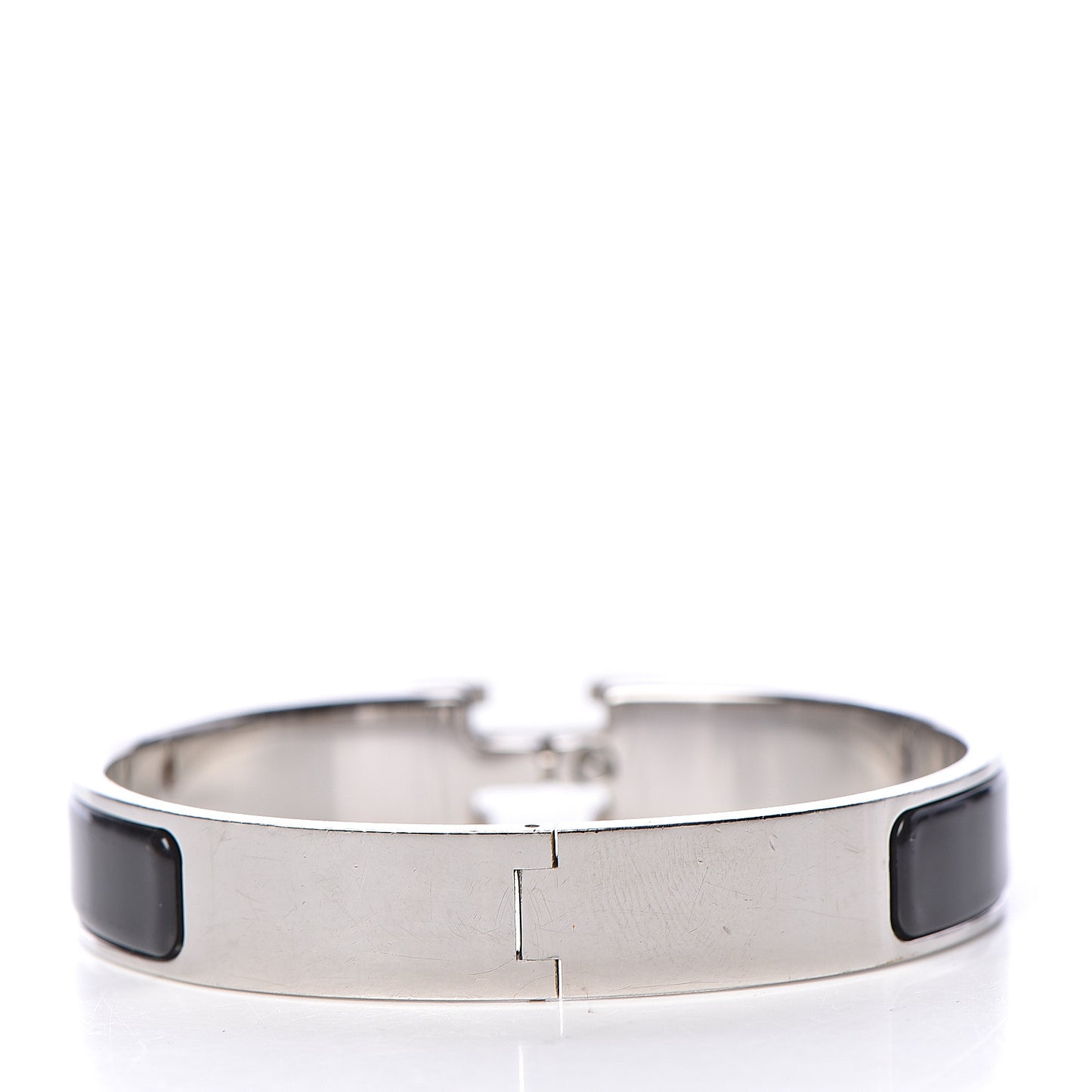 Enamel Narrow Clic Clac H Bracelet PM Black