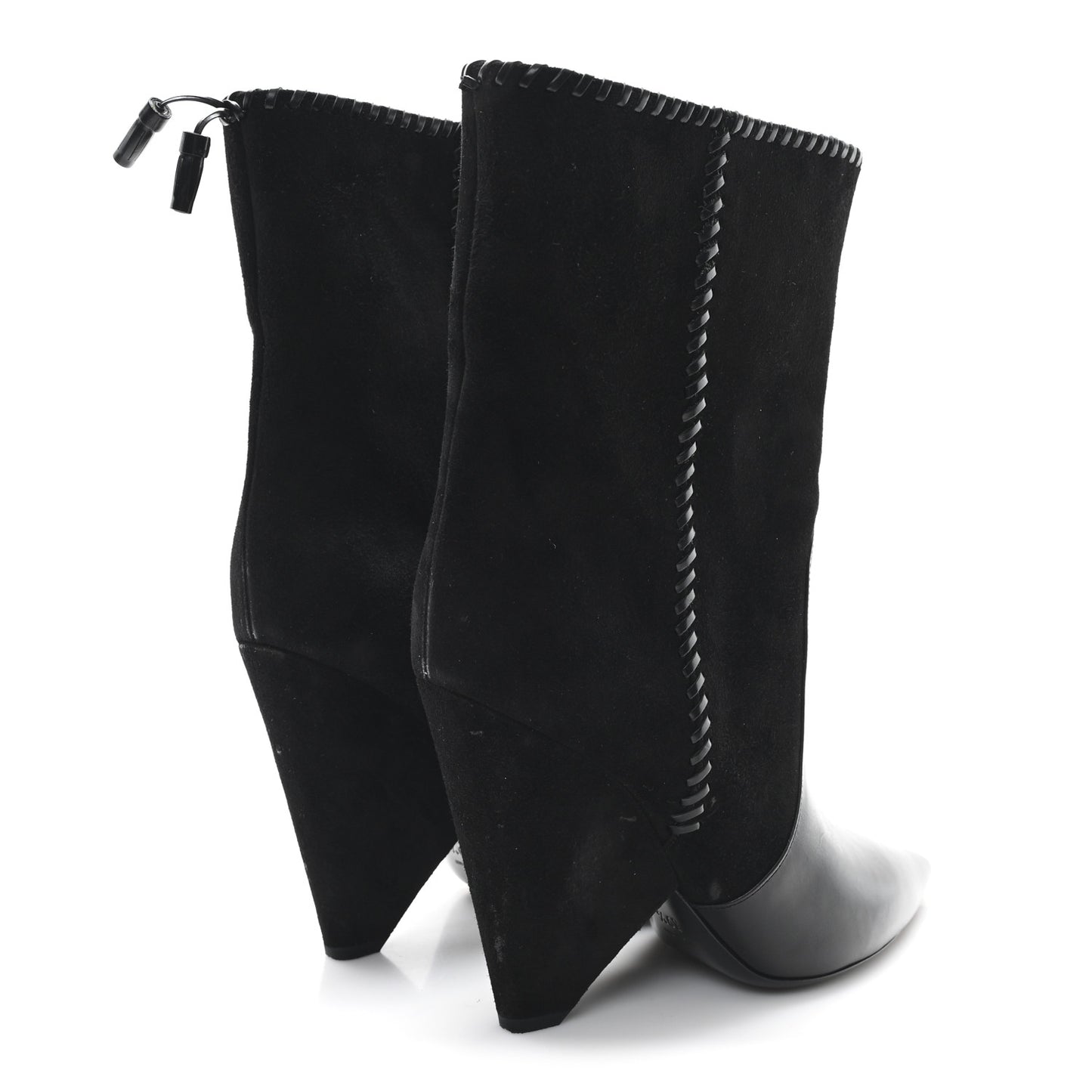 Suede Calfskin Niki 105 Wedge Booties 39.5 Black