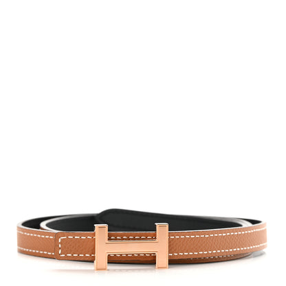 Hermes Swift Epsom 13mm Focus Belt 80 32 Black Gold 3 of 7